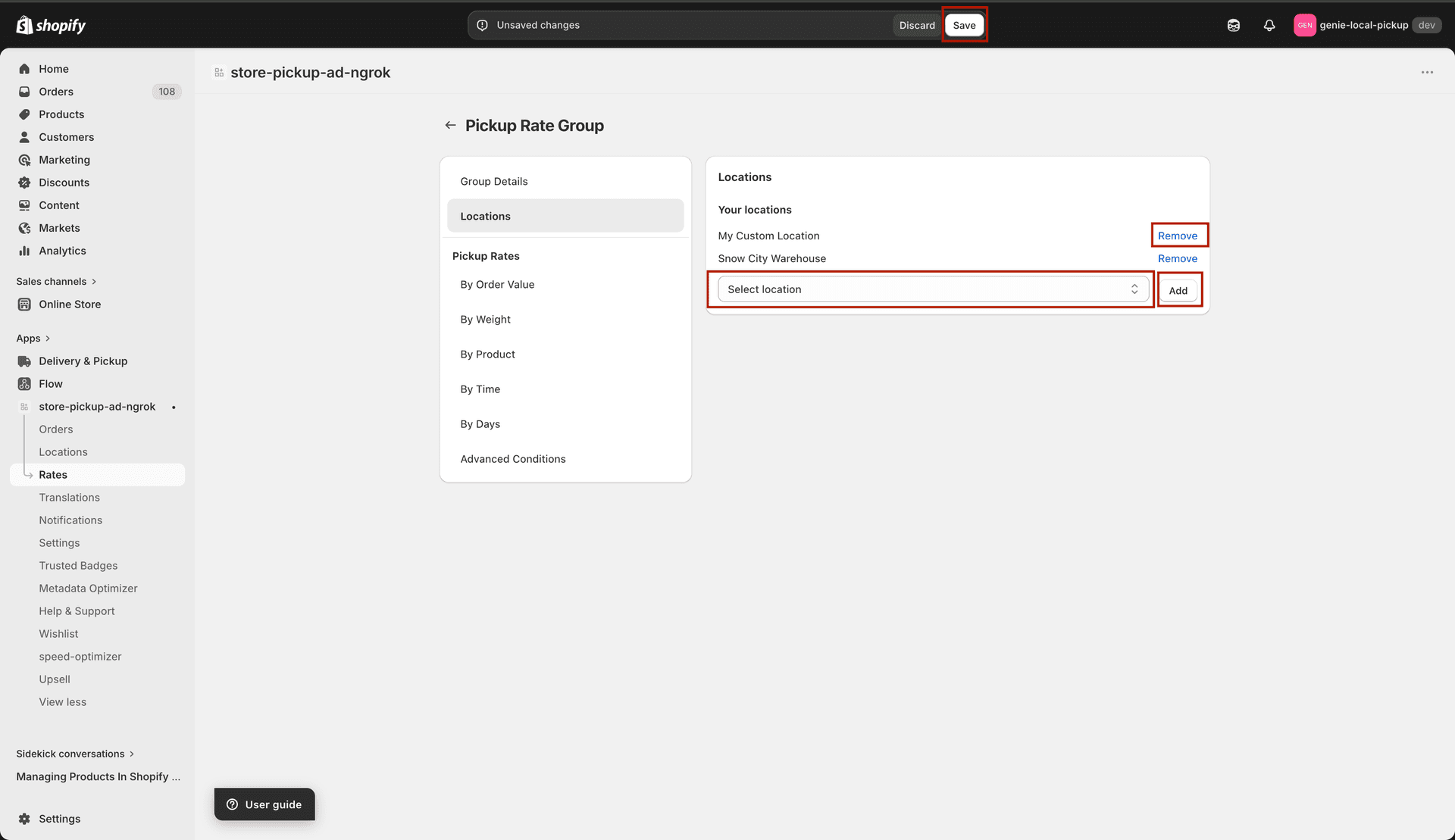 Group Details section